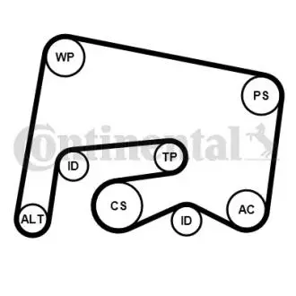 Фото zestaw paska w/klinowego Contitech 6PK2155K1 ZESTAW PASKA W/KLINOWEGO Contitech 6PK2155K1