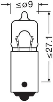 Лампа H20W 12V 20W BA 9s OSRAM 64115