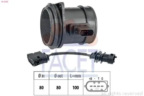 PRZEPLYWOMIERZ POWIETRZA FACET 101556