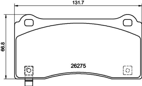 Klocki ham. przód TESLA HELLA 8DB355040861