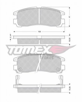 Гальмівні колодки задні TOMEX 1104