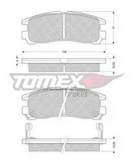 Гальмівні колодки задні TOMEX 1104