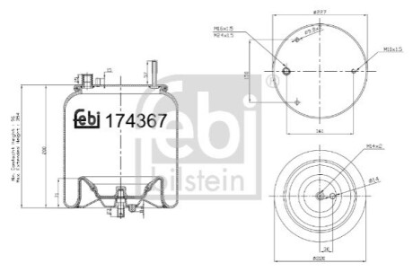 Bellow, air suspension FEBI BILSTEIN 174367