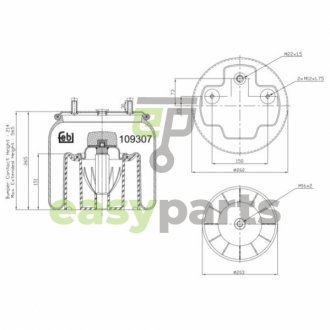Bellow, air suspension FEBI BILSTEIN 109307