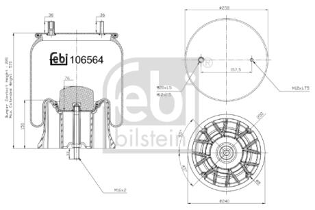 Bellow, air suspension FEBI BILSTEIN 106564