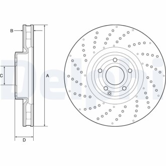 TARCZA HAMULCOWA PRZOD Delphi BG9215C