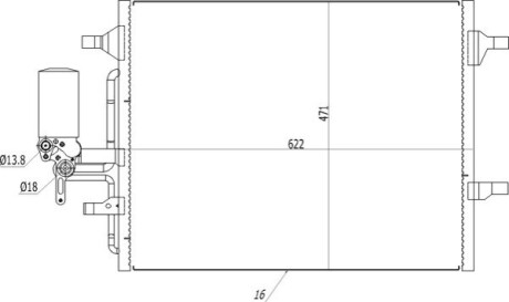 Конденсер кондиционера HART 614073