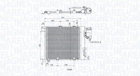 Skraplacz OPEL ASTRA G MAGNETI MARELLI 350203885000