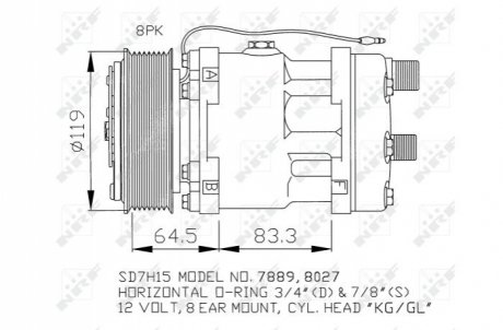 Компрессор кондиционера NRF 32133