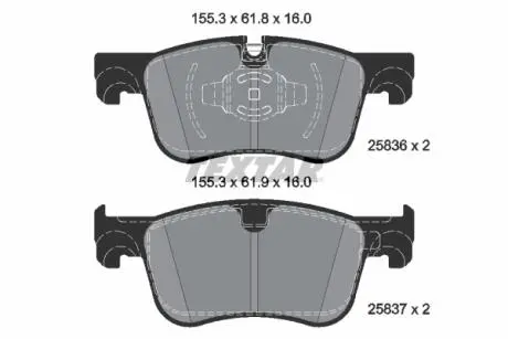 KLOCKI HAMULCOWE PRZOD TEXTAR 2583605