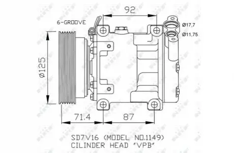 Компрессор кондиционера NRF 32267
