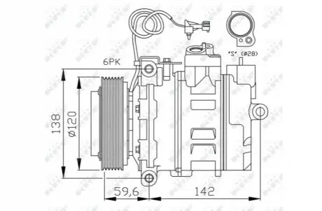 Фото компрессор кондиционера NRF 32377 Компрессор кондиционера NRF 32377
