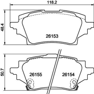 Klocki ham. tył TOYOTA HELLA 8DB355040221