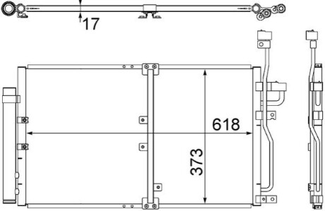 Конденсер кондиціонера MAHLE / KNECHT AC510000S