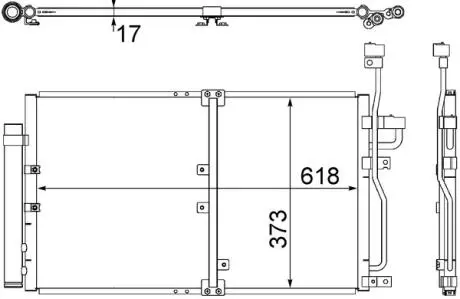 Конденсер кондиціонера MAHLE / KNECHT AC510000S