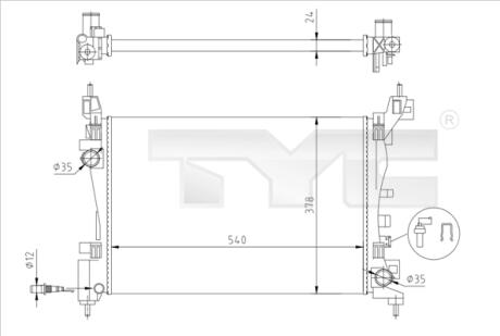 CHLODNICA OPEL CORSA D TYC 7250044R