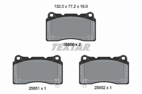 KLOCKI HAMULCOWE PRZOD TEXTAR 2585001