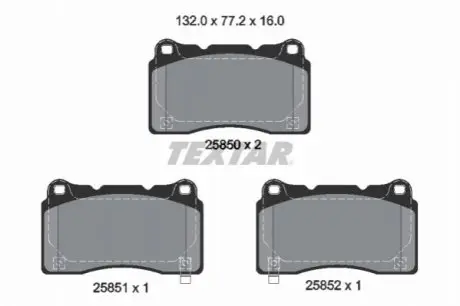 KLOCKI HAMULCOWE PRZOD TEXTAR 2585001