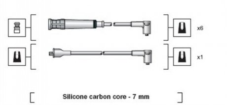 Проволока зажигания, набор MAGNETI MARELLI 941318111044