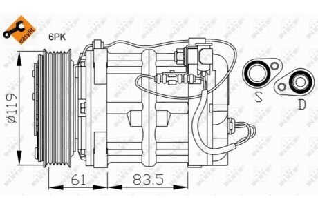 Компрессор кондиционера NRF 32108