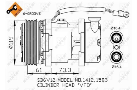 Компрессор кондиционера NRF 32275