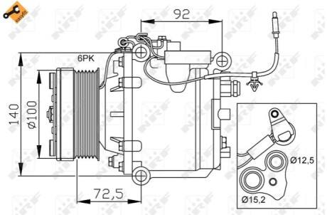 Компресор кондиціонера NRF 32165