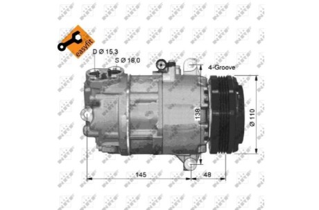 Компрессор кондиционера NRF 32493