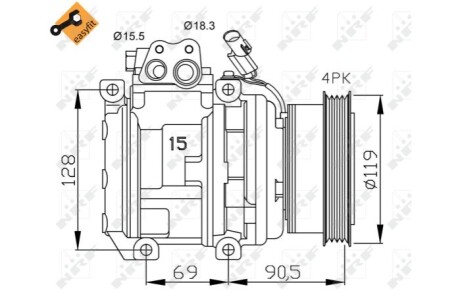 Компрессор кондиционера NRF 32438