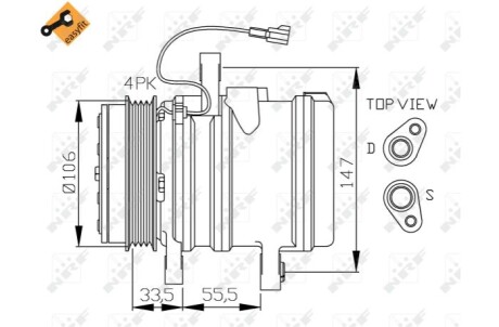 Компресор кондиціонера NRF 32436