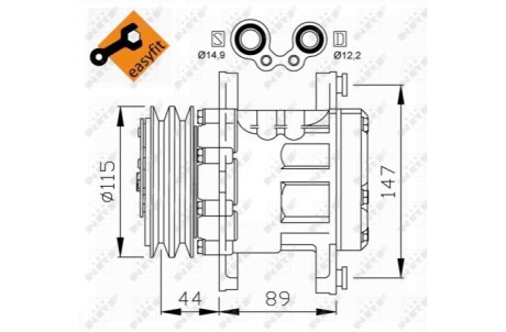 Компресор кондиціонера NRF 32207