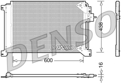 Радиатор кондиционера DENSO DCN12004