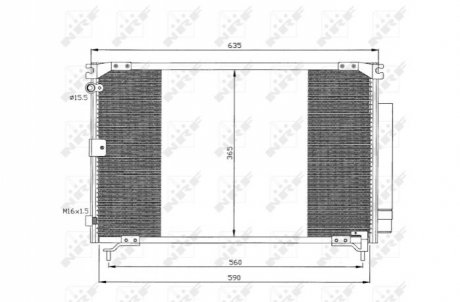 Радіатор кондиціонера NRF 35339