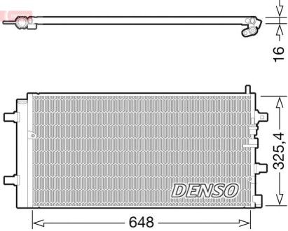 Радіатор кондиціонера DENSO DCN02002