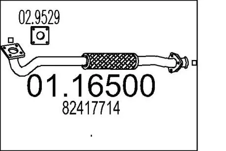 Труба выхлопного газа MTS 0116500