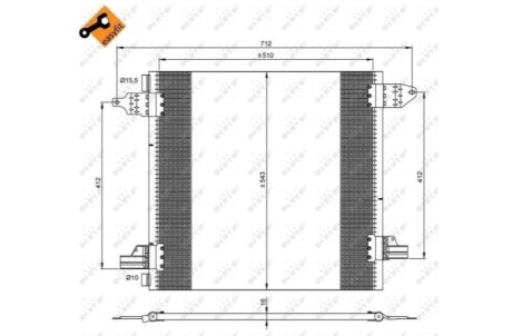 Радиатор кондиционера NRF 35702