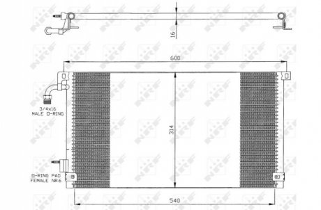 Радиатор кондиционера NRF 35328