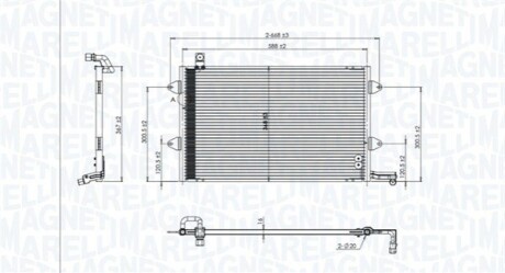 Skraplacz VW GOLF III MAGNETI MARELLI 350203840000