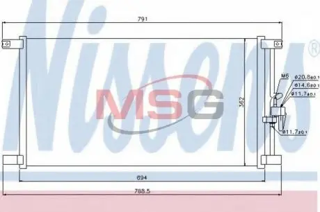 Радиатор кондиционера NISSENS 94798