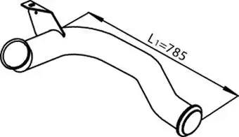 Труба выхлопного газа Dinex 22179