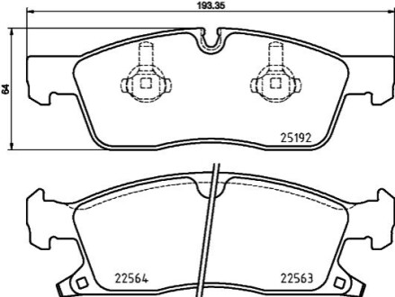 Klocki ham. prz. JEEP HELLA 8DB355025541