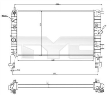 CHLODNICA OPEL MERIVA TYC 7250048R