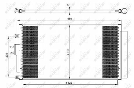 Радиатор кондиционера NRF 350071