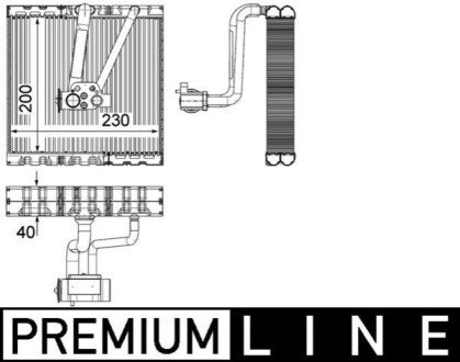 Parownik klimatyzacji MAHLE / KNECHT AE93000P