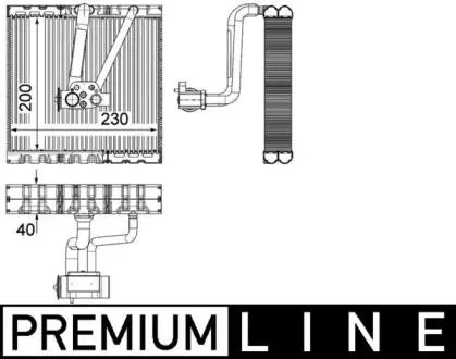 Parownik klimatyzacji MAHLE / KNECHT AE93000P