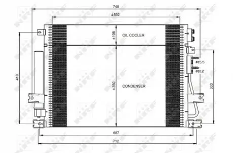 Радиатор кондиционера NRF 35966