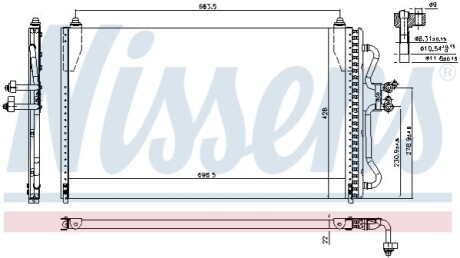 Радіатор кондиціонера NISSENS 94731