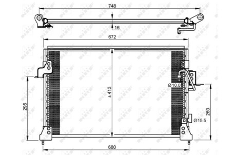 Радиатор кондиционера NRF 35754