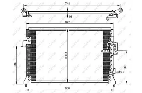 Радиатор кондиционера NRF 35754