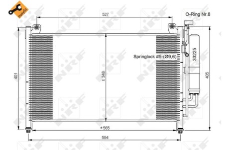 Радиатор кондиционера NRF 35870