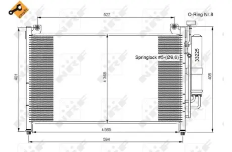 Радиатор кондиционера NRF 35870